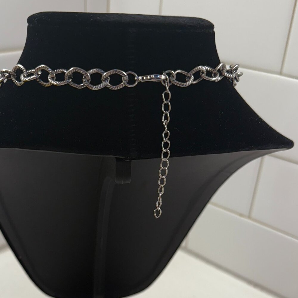 Large Crystal And Metallic Statement Necklace - image 3